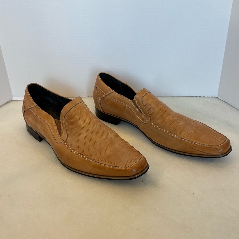 Stacy Adams Light Brown Leather Slip-Ons Size 15 - Picture 3 of 7